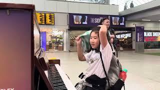 Little Girl Takes Off Her Hat And Plays Like A Boss