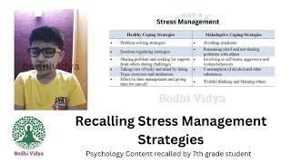 Recalling Stress Management Strategies