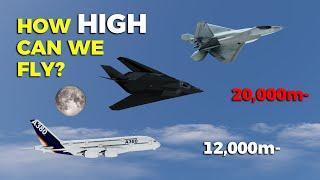 Aircrafts & Spacecrafts Flying Altitude Comparison (3D)