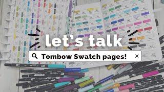 Let’s SWATCH! || creating tombow swatch pages
