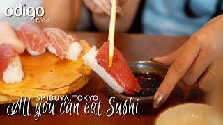 We found an all you can eat Sushi & Seafood bar in Tokyo, Shibuya