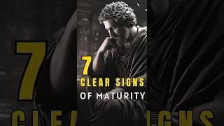 7 Clear signs of maturity #motivation #wisdom #shorts