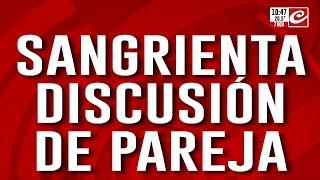 Pareja discutió y terminó envuelta en un impresionante baño de sangre