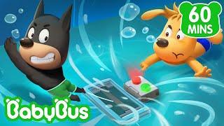 Botão Misterioso No Fundo da Piscina | Detetive Labrador Compilação | Desenhos Animados por BabyBus