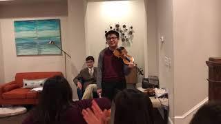 Brandon Yoon playing violin