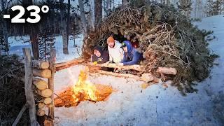 We Tried OUTDOOR BOYS Shelter | -23° Extreme Weather