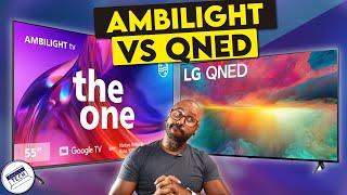 Qual TV é MELHOR? Philips AMBILIGHT (PUG8808) ou LG QNED (QNED75)?