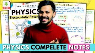 Physics Handwritten Free Notes Complete Syllabus for Class 12 Board 2023 CBSE Best Notes of Physics