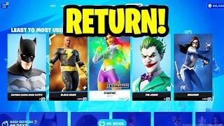 Fortnite DC Skins Finally Returning