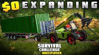 SPENDING $0 TO EXPAND! | Survival Challenge CO-OP | FS22 - Episode 83