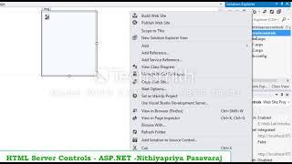 ASP.NET & C# - HTML SERVER CONTROLS - NITHIYAPRIYA PASAVARAJ