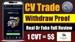 CV Token bot withdraw || CV Token live withdraw proof || CV Trade Real Or Fake Full Details