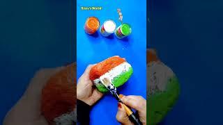 Indian flag  on stone | Republic day diy| Independence day diy#shorts #viral#trending#shortsvideo