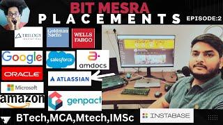 Placements in BIT Mesra|Top Companies|Complete Guide|B tech|MCA|M tech|IMSc