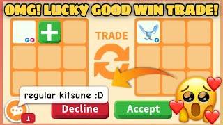 GREAT TRADE  THEY JUST WANT ME TO ADD KITSUNE FOR THIS FROST DRAGON! LUCKY WIN TRADE in Adopt me