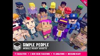 Simple People   Cartoon Characters - Unity Character Download