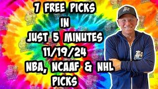 NBA, NCAAF, NHL Best Bets for Today Picks & Predictions Thursday 11/19/24 | 7 Picks in 5 Minutes