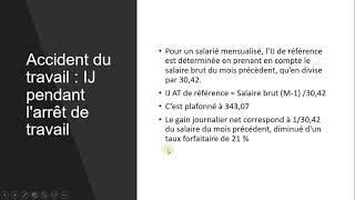 Cours gestion de la paie : Accident du travail et Indemnités journalières