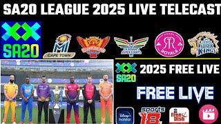 SA20 LEAGUE 2025 Free Live Telecast.SA20 League MI.RR DC