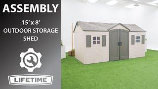 Lifetime 15' x 8' Outdoor Storage Shed | Lifetime Assembly Video