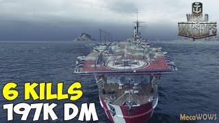 World of WarShips | August von Parseval | 6 KILLS | 197K Damage - Replay Gameplay 1080p 60 fps