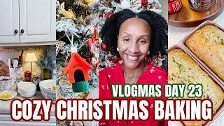 COZY CHRISTMAS BAKING VLOG | VLOGMAS DAY 23 | CRANBERRY BANANA BREAD RECIPE