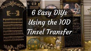 6 Easy DIYS Using the 2024 IOD Holiday Release Gilded Transfer "Tinsel"