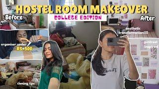 HOSTEL ROOM MAKEOVER 🪴*pintrest inspired️* *insane* *aesthetic*  ( Tamil and english vlog)#hoste