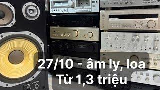 26/7 | lô âm ly tape đẩy 3 kênh | | 20 cặp loa pioner 616 | | sub yamaha w45 |