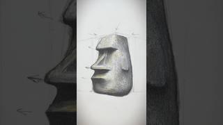 How to Draw MOAi  #art #drawing #shorts #foryou