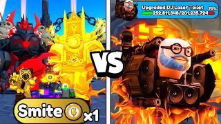 OMG!! I BEAT NEW BOSS IN UPDATE!DJ LASER TOILET Toilet Tower Defense EP 77 Part 1