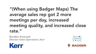 Badger Maps - Interview with Kerr Sales Director