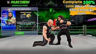 Completing 100% 1000 Days of Tribal Titan Campaign WWE MAYHEM