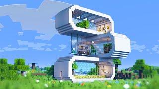 Minecraft Moderne Villa bauen 1.20 Tutorial - Modernes Haus bauen in Minecraft Survival Tutorial