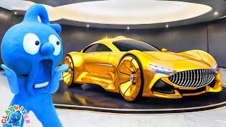 $1 vs $10,000,000 Golden Car! Who Will Win?  Funny Cartoon Video