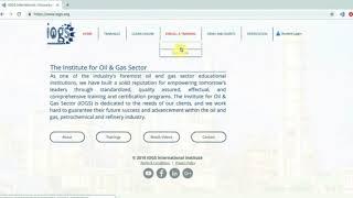 How to Enroll an IOGS Level 1 Online Training