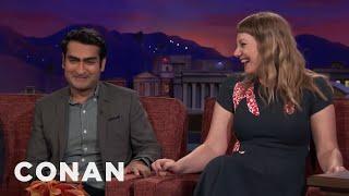 Kumail Nanjiani & Emily V. Gordon Remember Their Courtship Differently | CONAN on TBS