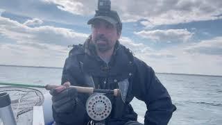 Fly fishing for Spring Coho On open water (SE Lake Michigan)