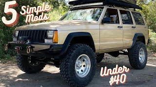 5 SIMPLE Upgrade Mods For The Jeep Cherokee Xj