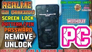 Realme C21 Pattern And Password Unlock|Realme C21 (RMX3201) Hard Reset Without PC.