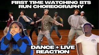RUN!!!!! KPOP BEGINNERS REACT TO BTS RUN DANCE PRACTICE FOR THE FIRST TIME!!! LIVE + DANCE REACTION