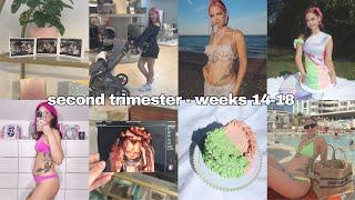 Second Trimester Vlog | Weeks 14-18 | Pregnancy Diary, Babymoon, Gender Scan and Announcement