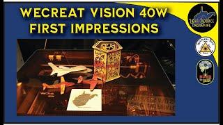 Wecreat Vision 40w Laser Engraver First Tests and Impression