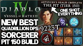 Diablo 4 - New Best Meta Pit 150 QUADRILLION DAMAGE Sorcerer Build Found - NOW HOTFIXED - S7 Guide!