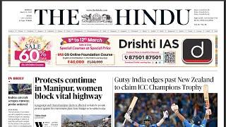 10 March 2025 | The Hindu Newspaper Analysis UPSC | The Hindu Today | The Hindu editorial UPSC