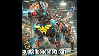 Hybrid robotic fusion of superheroes and dog  #shortsvideo #shorts #shortsviral #shortsfeed