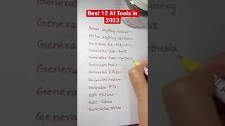 Best 12 AI Tools in 2023 #viral #viralvideo #techproducts