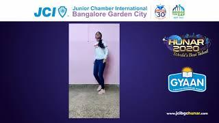 Participant No. 10140 - Diya | JCI BGC HUNAR 2020 - World's Best Talent