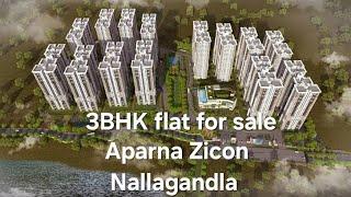 Aparna Sarovar Zicon | Nallagandla | 3BHK | #flatforsale 7997799111