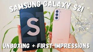 SAMSUNG GALAXY S21 Unboxing & First Impressions (Phantom Pink)